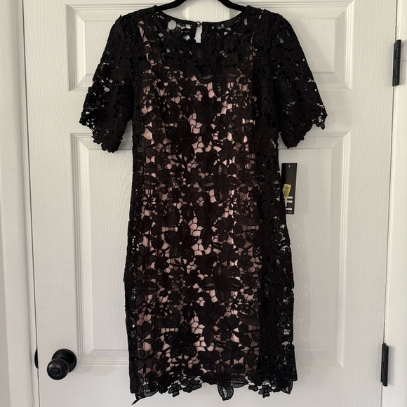 NEW Leslie fay black lace dress - Picture 2 of 7